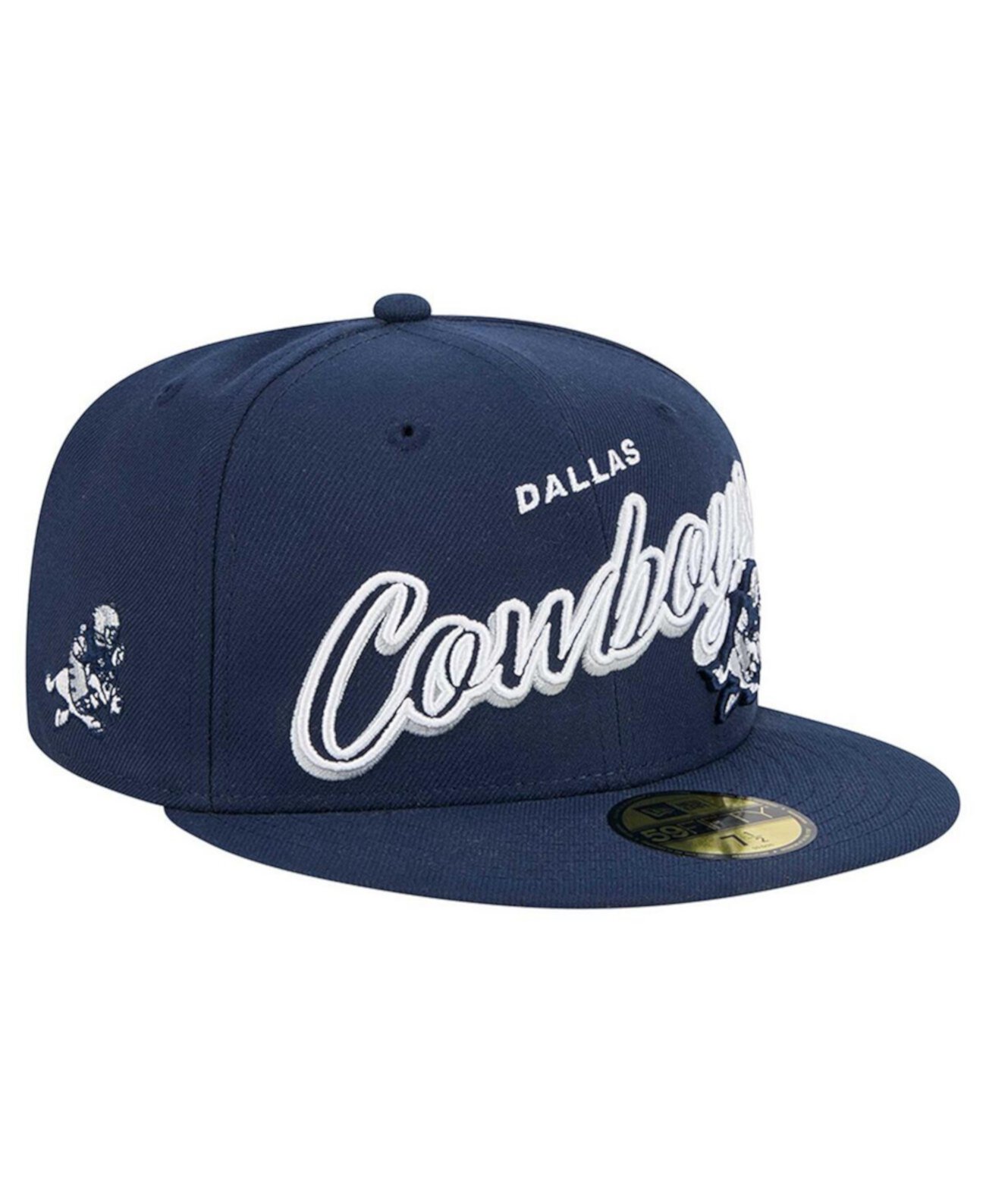 Мужская синяя бейсболка Dallas Cowboys 59FIFTY с высокой посадкой, 100% полиэстер New Era