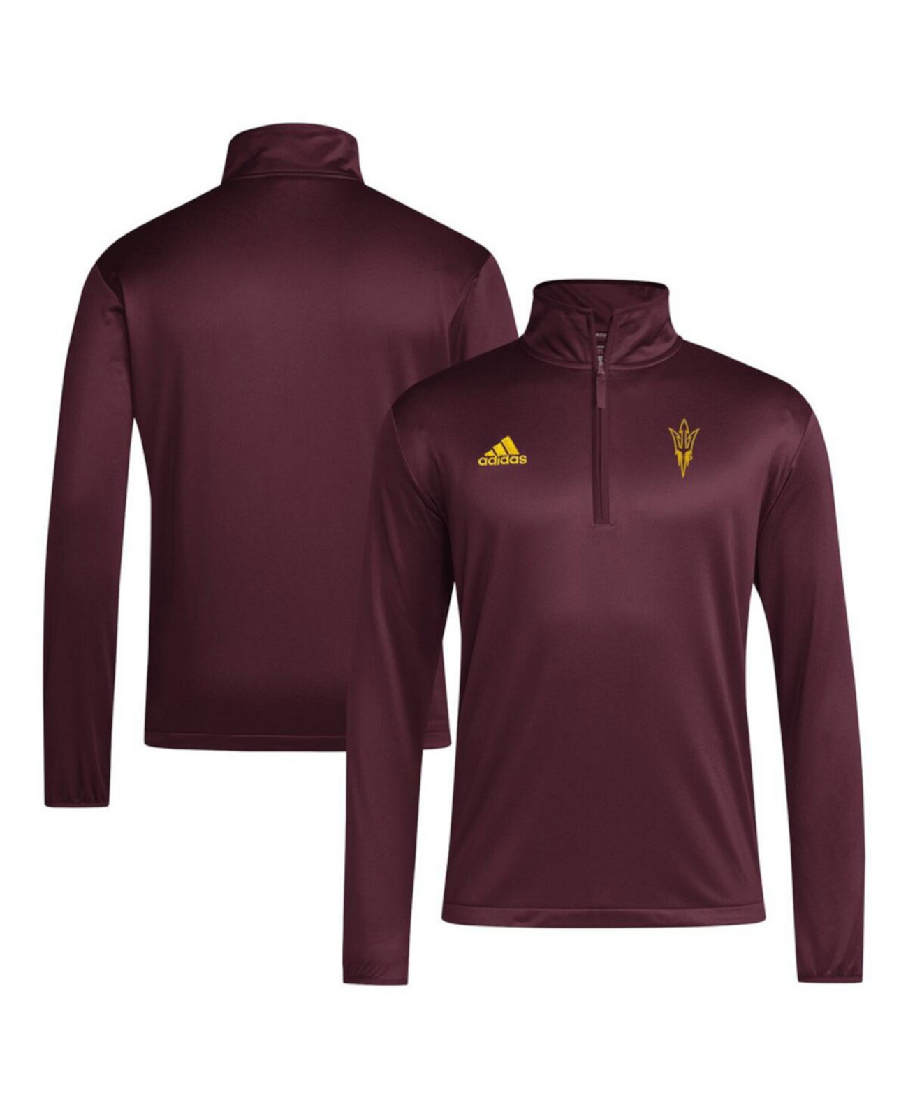 Men's Maroon Arizona State Sun Devils Coaches Sideline Quarter-Zip Top Adidas