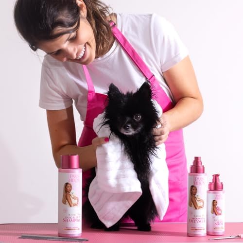 Paris Hilton Sulfate-Free Odor Neutralizing Spray - Pet Dog Deodorizing & Detangler, 295ml | Natural Eliminator with Apple Blossom Scent for Fresh Grooming Paris Hilton