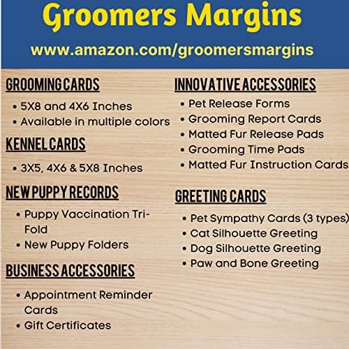 Grooming Time Pad (100 Sheets, 5.5" X 8.5") Describes why a Dog Groom Takes 3 to 4 Hours or More Groomers Margins