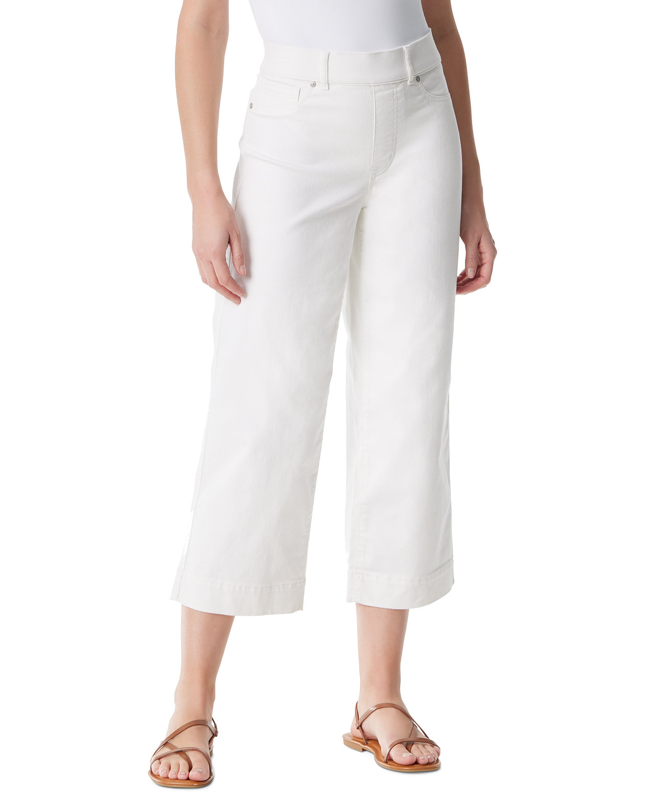 Petite Shape-Effect Wide-Leg Crop Jeans Gloria Vanderbilt