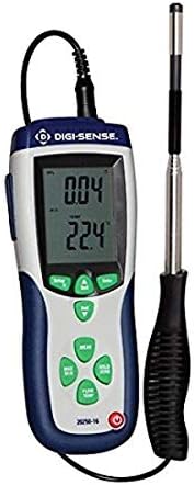 Oakton WD-20250-16 Digi-Sense Hot Wire Thermoanemometer with NIST-Traceable Calibration, Fluid_Ounces, Degree C, Plastic, ( Oakton