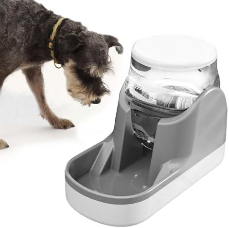 kathson Automatic Dog Water Dispenser 1 Gallon Gravity Cat Water Dispenser Dogs Water Station Bowl Large Capacity Feeder Waterer Pet Drinking Fountain Green Kathson