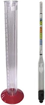 FastRack Hydrometer Kit - Triple-Scale Hydrometer with Test Jar - Combo Set of ABV Hydrometer and Jar 12" Plastic - Accurately Test ABV and the Gravity of Your Wine, Beer, Mead or Kombucha FastRack