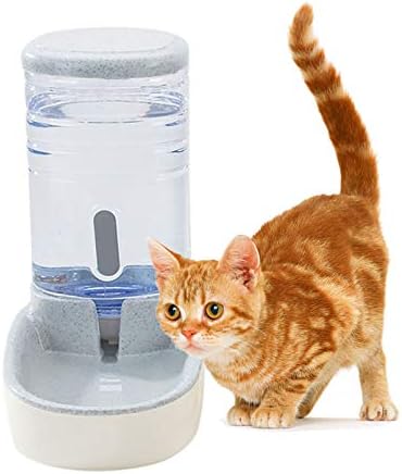 kathson Gravity Dog Water Dispenser Automatic Cat Drinking Water Station 1 Gallon Large Capacity Puppy Water Bowl for Small and Medium Dogs Cats Blue Kathson