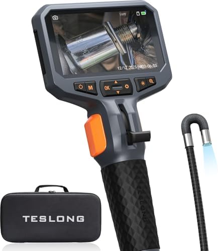 Двусторонний articulating borescope с освещением, 5 фт, экран 4.5 дюйма Teslong