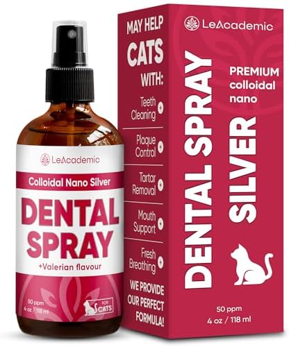 Cat Dental Care | Cat Breath Freshener | Cat Dental Spray | Cat Mouthwash | Cat Mouth Cleaner | Spray for Cat Bad Breath | Dental Cat Care | Cat Mouth Cleaner | 4 oz LeAcademic