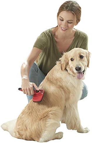 Franklin Sports Pet Supply- SHED-MASTER- Dog Grooming Brush - Short Hair- De-shedding- For All Size Dogs- Reduce Shedding - self-cleaning Franklin Sports