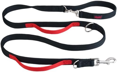 HALTI Control Leash - Multifunctional Double-Ended Dog Leash with 2 Handles, Ideal for Anti-Pulling Dog Training, Lightweight & Durable, Suitable for Dogs & Puppies (Size Large, Black, 2m) Company of Animals