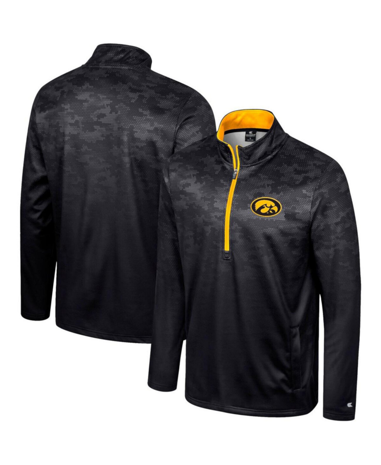 Men's Black Iowa Hawkeyes The Machine Half-Zip Jacket Colosseum