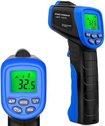 Infrared Thermometer Non Contact Laser Temperature Gun, -58℉~1022℉ with Backlight, Data Hold, D/S: 12:1 for Cooking, Oven, Meat, Grill, HVAC, Engine (Not for Human) Goldchamp