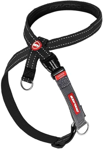 EzyDog Crosscheck Harness - Dog Training Harness - No Pull Harnesses for Dogs - Escape Proof, Reflective, Comfortable, Easy to Fit (XS, Black) EzyDog