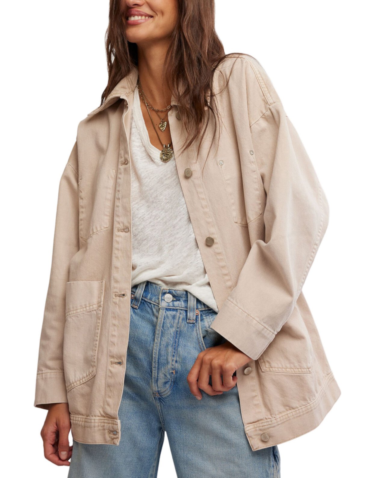 Women's Avery Cotton Denim Jacket Free People