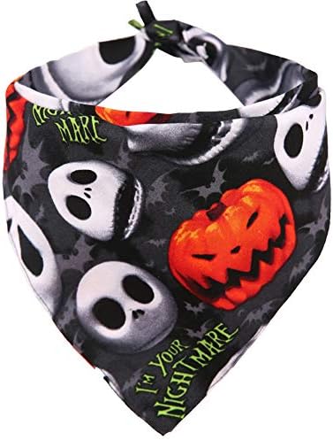 Halloween Dog Bandana Reversible Triangle Bibs Scarf Accessories for Dogs Cats Pets KZHAREEN