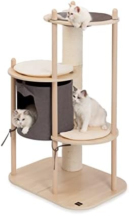 Игровой комплекс для кошек Catit Vesper Treehouse — 3 уровня, натуральные материалы, подушки из мемори-фома. Catit