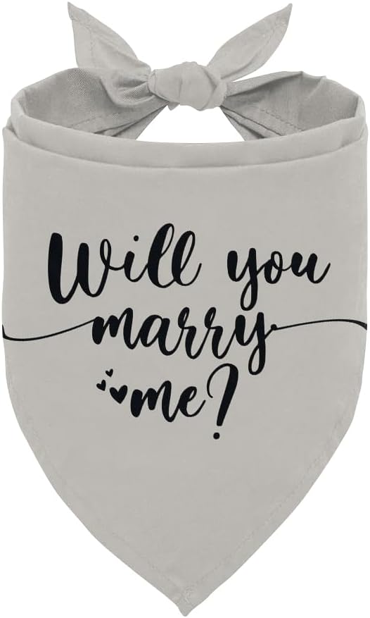 Фланелевая бандана для собак с надписью 'Will You Marry Me?', черная, 68.5см х 45см Zpprjf