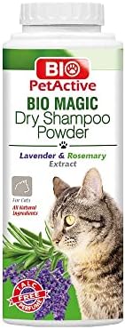 Bio Magic Dry Shampoo Powder with Lavender and Rosemary for Cats | Cleansing and Moisturizing Perfume and Talc Free Suitable for Sensitive Skin - 5.29 oz Bio Pet Active