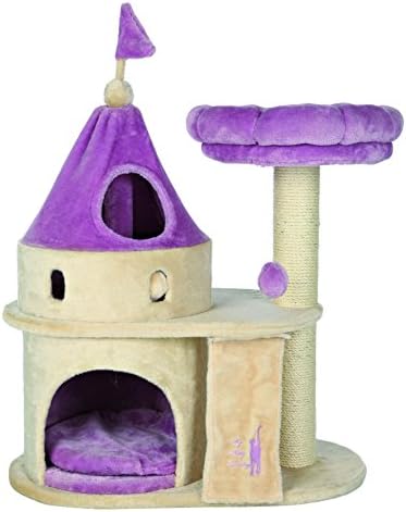 Лежак-домик для кошек My Kitty Darling Castle с когтеточкой, съемной кроватью и игрушкой Trixie