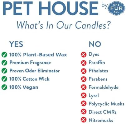 One Fur All Apple Cider Pet Odor Eliminating Mini Candle - 3 Pack - Natural Wax, Non-Toxic, Scented, 8-10 Hours Burn Time - Made in USA or Imported One Fur All