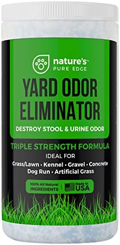 "Nature's Pure Edge,Yard Odor Eliminator. Perfect For Artificial Grass, Patio, Kennel, and Lawn. Instantly Removes Stool and Urine Odor. Long Lasting. Kid and Pet Safe. Nature's Pure Edge