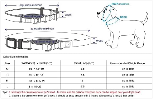 Ошейник Martingale для собак с рисунком роз, размер M – 30-40 см, прочный полиэстер Blueberry Pet