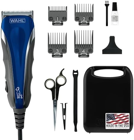 Профессиональная машинка для стрижки собак Wahl Pro-Grip с 4 насадками и самозатачивающимися лезвиями Wahl