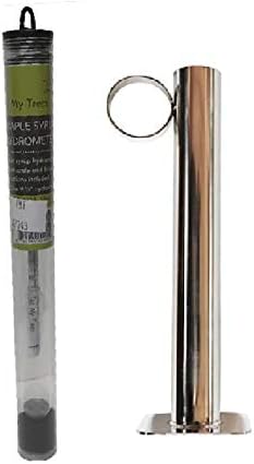 Tap My Trees VT State Tested Maple Syrup Hydrometer And Hydrometer Test Cup Bundle For Testing Maple Syrup Litchfield Farms