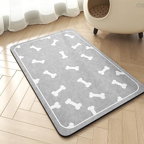 Pet Feeding Mat-Absorbent Dog Mat for Food and Water Bowl-No Stains Easy Clean Dog Food Mat-Quick Dry Dog Water Dispenser Mat-Puppy Supplies Dog Stuff-Dog Accessories Dog Water Bowl Mat PADOOR