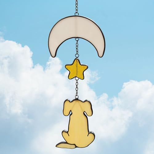 Stained Glass Pet Memorial Sun Catchers | Loss of Dog Sympathy Gift for Dog Memorial - Memorial Gifts for Loss of Dog & Pets, Memory & Bereavement - Loss of Pet & Dog Memorial Figurine The Complete Boutique