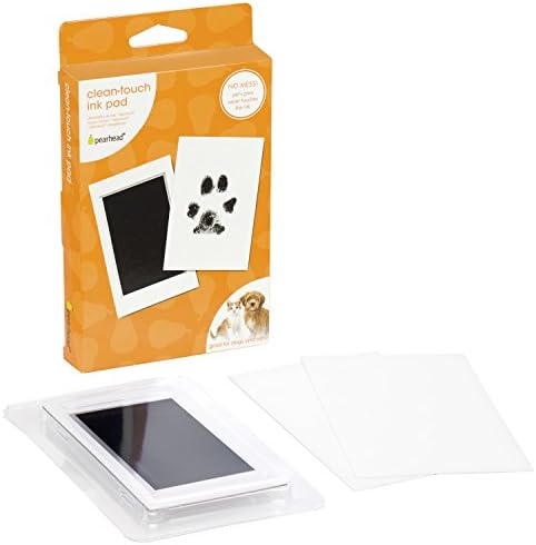 Pearhead Paw Print Clean-Touch Ink Pad, Mess Free Inkless Pet Impression Kit, Safe for Cats and Dogs, Pawprint Keepsake, Pack of 2 Pearhead