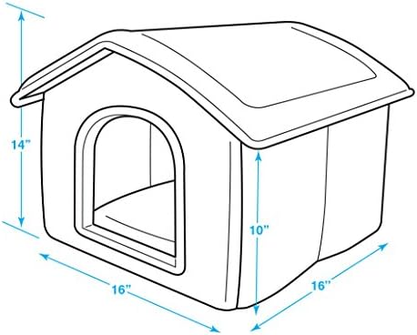 Домик для домашних животных из мягкого бежевого вельвета, 48 x 48 x 48 см Best Pet Supplies