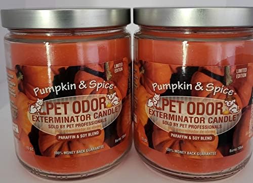 Pet Odor Exterminator Candle, Pumpkin Spice - Pack of 2 SPECIALTY PET PRODUCTS