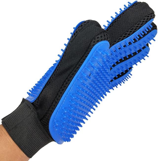 New Double-Sided Gloves for Cats and Dogs with Bath Massage，Deshedding Brush Glove, Five Fingers with 259 Silicone Needles,Effective in Removing Pet Floating Hair, Universal Both Hands Glove ZOMTOP