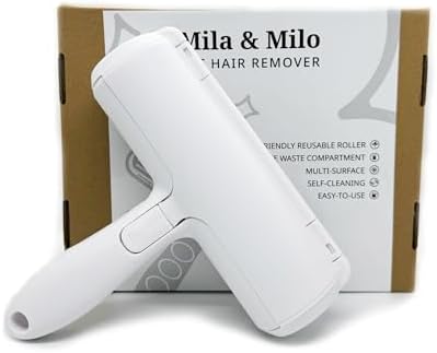 Mila & Milo Pet Hair Roller and Reusable Animal Fur Removal Tool- Cat and Dog Hair Remover for Clothing, Furniture, Couch, Carpet, and Other Surfaces - Portable, Multi-Surface Lint Roller (Blue) Mila & Milo