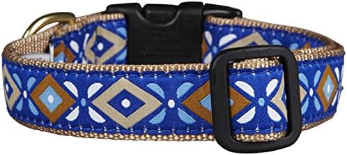 Ошейник для собак Aztec Blue, нейлоновый, ширина 5/8 дюйма, малый размер, окружность шеи 23-38 см Up Country