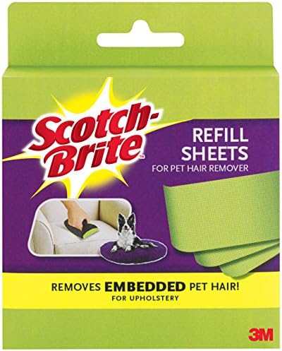 Scotch-Brite Upholstery Pet Hair Remover Refills, 8 Refill Sheets (849RF-8SB) Scotch