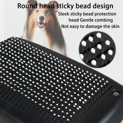 Skin-Friendly Slicker Brush for Pet Grooming - Easy-to-Clean Depilatory Brush for Dogs and Cats, Puppy Hair Removal, Green Esyamipet