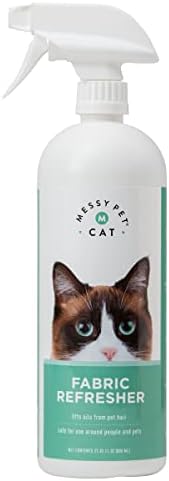 Fabric Refresher – Enzymes Neutralize Pet Odors and Refreshes Carpets and Upholstery, Safe for Cats & Kittens - 27.05 fl oz MESSY PET CAT