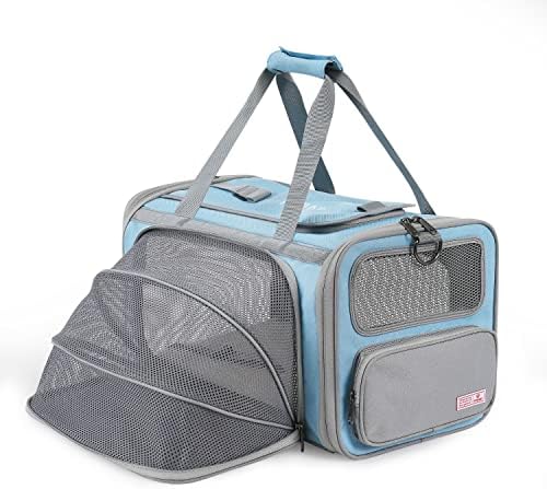 Pawaii Cat Carrier with ID Tag, TSA Airline Approved Cat Carrier, Soft Sided Collapsible Pet Travel Carrier, Foldable Cat Travel Bag, Protable, Comfortable, Convenient Cat Travel Carrier Pawaii