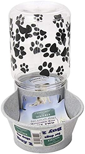 Lixit Reversable Water or Dry Food Feeders for Cats and Dogs (Small, Granite) Lixit