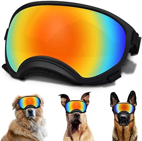 Small Dog Sunglasses with Adjustable Strap UV Protection, Winproof Dog Puppy Sunglasses, Suitable for Small Dog Pet Glasses, Dogs Eyes Protection，Soft Dog Goggles NICERINC PET