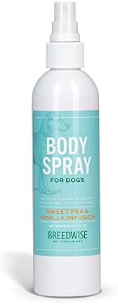 Body Spray for Dogs, Long-Lasting Body Mist with Sweet Pea and Vanilla Infusion, Refreshing Dog Perfume, 8 fl oz Breedwise Pet Provisions