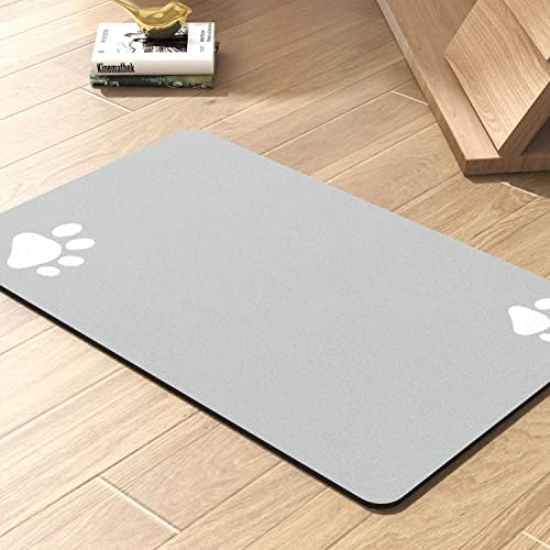 Pet Feeding Mat-Absorbent Dog Mat for Food and Water Bowl-No Stains Quick Dry Dog Water Dispenser Mat-Dog Accessories Pet Supplies-Dog Water Bowl for Messy Drinkers PADOOR