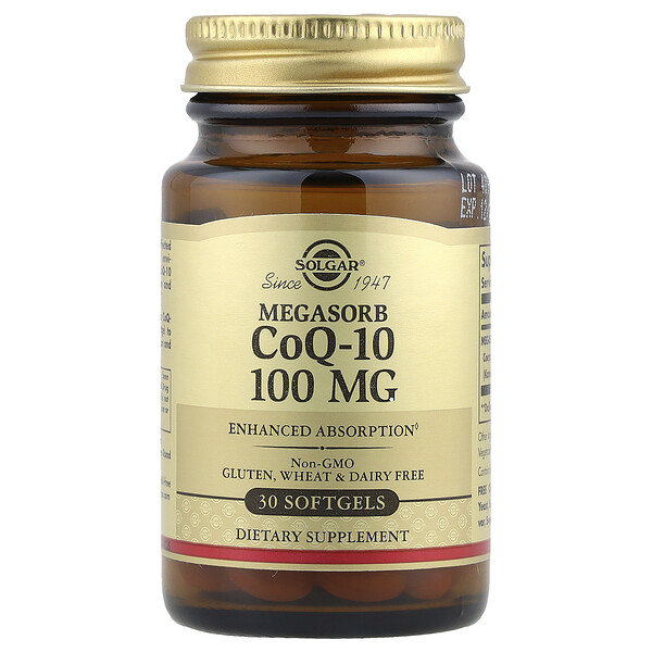 Megasorb CoQ-10 , 100 mg, 30 Softgels Solgar