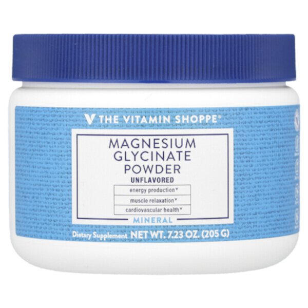 Magnesium Glycinate Powder, Unflavored, 7.23 oz (205 g) The Vitamin Shoppe