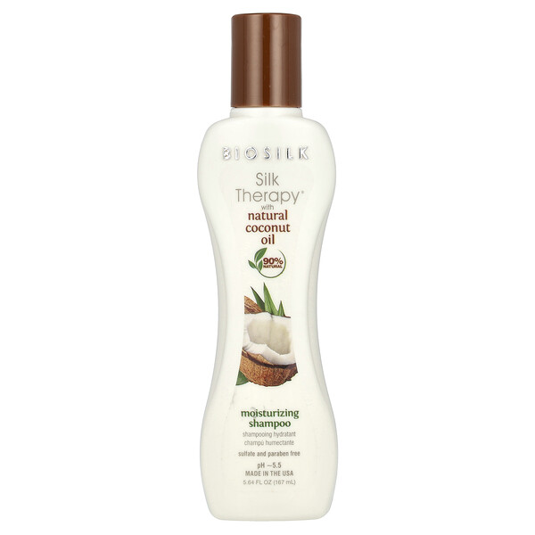 Silk Therapy® with Natural Coconut Oil, Moisturizing Shampoo, 5.64 fl oz (167 ml) Biosilk