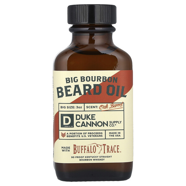 Big Bourbon Beard Oil, Oak Barrel, 3 oz Duke Cannon Supply Co.