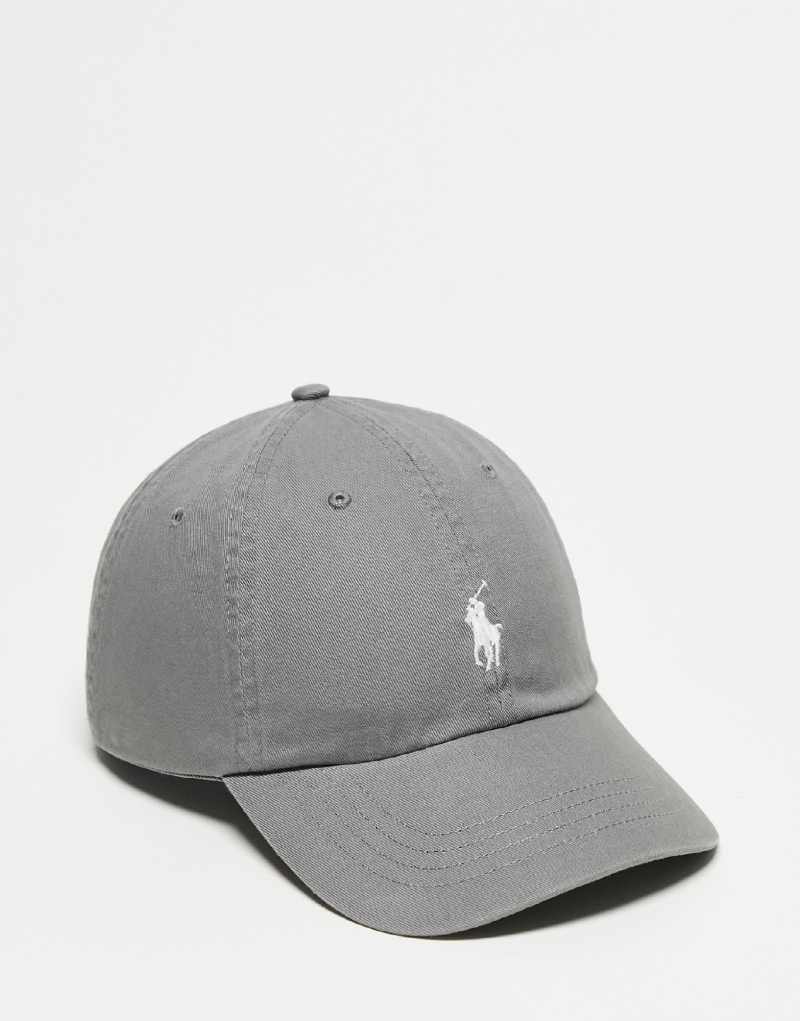 Polo Ralph Lauren icon logo twill baseball cap in gray Polo Ralph Lauren