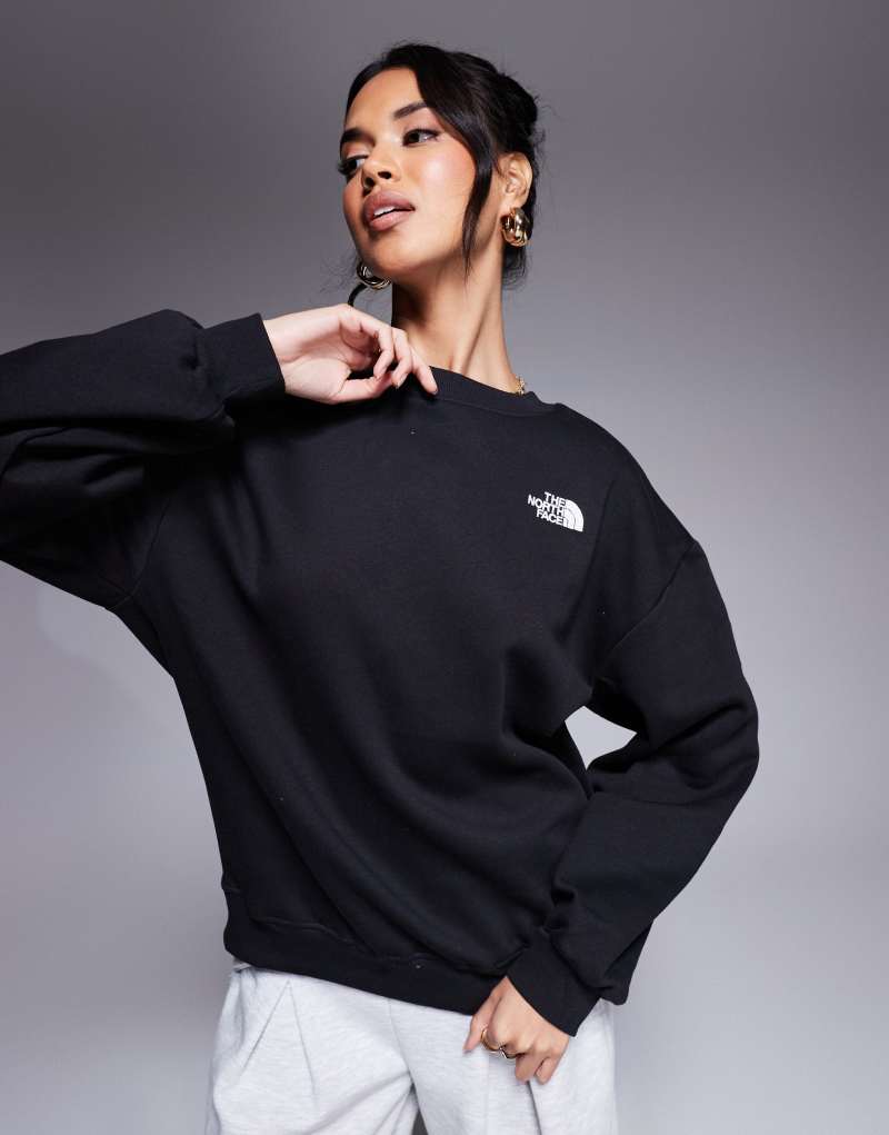 The North Face Evolution oversized crew in black The North Face