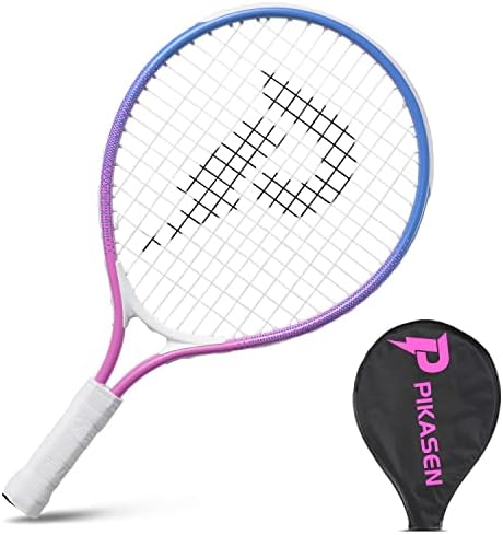 17"-25" Kids Tennis Racket Best Starter Kit for Kids Age 4 and Under with Shoulder Strap Bag and Mini Tennis Racket Toddler Tennis Raquet Pikasen